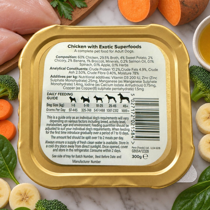 Bounce &amp; Bella Chicken Wet Dog Food ingredients and feeding information