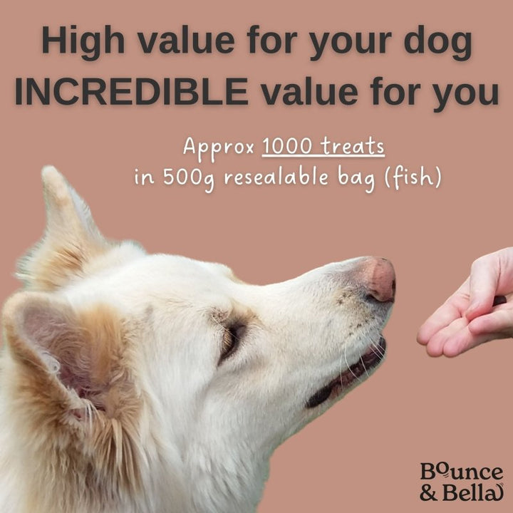 **Discounted Multipack** - 3 Packs - 2 Poultry (500g) &amp; 1 Fish (500g) for only £27.97 (save £8 on the normal price!) - 1x Grain Free Ultimate Fish &amp; 2x Poultry Training Treats for Dogs