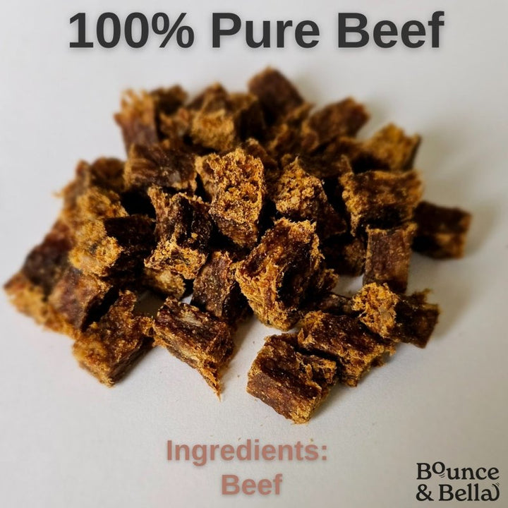 **Discounted Multipack** - 3 Packs for only £21.97 (save £5 on the normal price) - Pure Beef Nibbles – Just One Ingredient