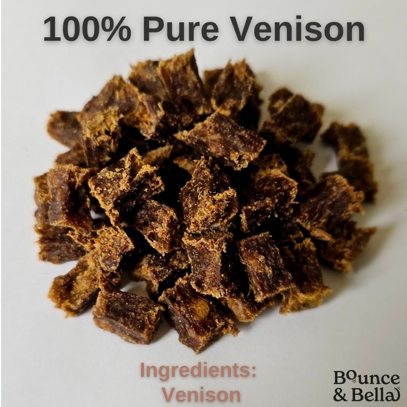 **Discounted Multipack** - 3 Packs for only £21.97 (save £5 on the normal price) - Pure Venison Nibbles – Just One Ingredient