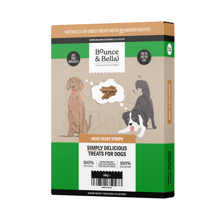 Natural Dog Chews - Chicken, Beef and Pork - Meat Feast Strips