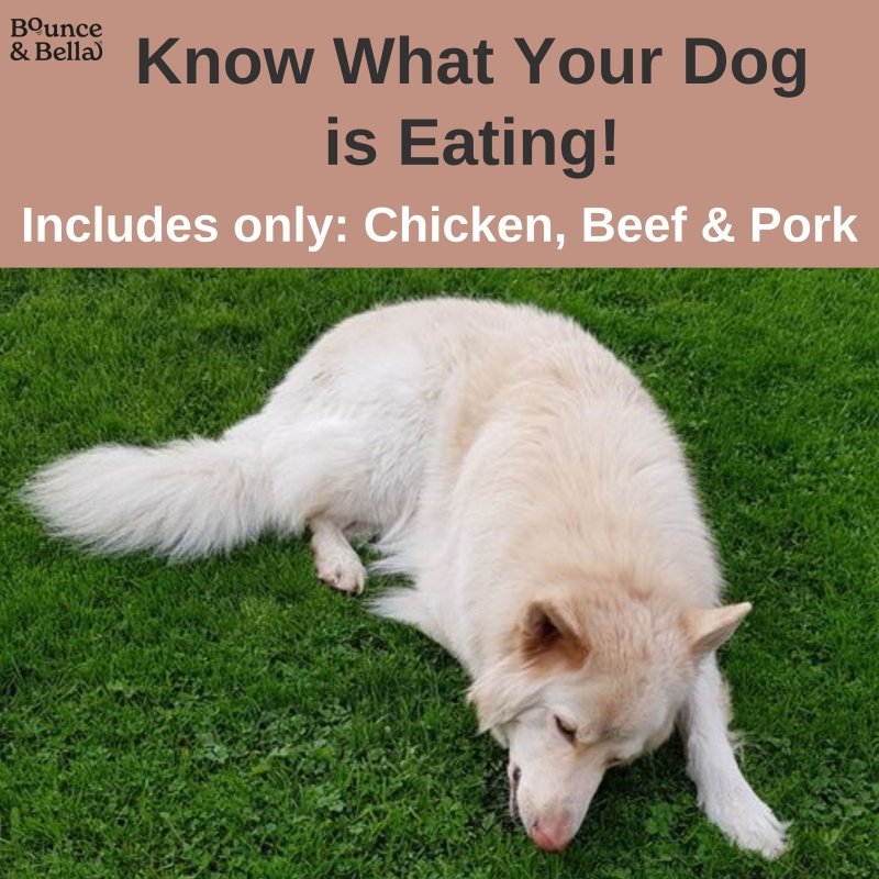 Natural Dog Chews - Chicken, Beef and Pork - Meat Feast Strips