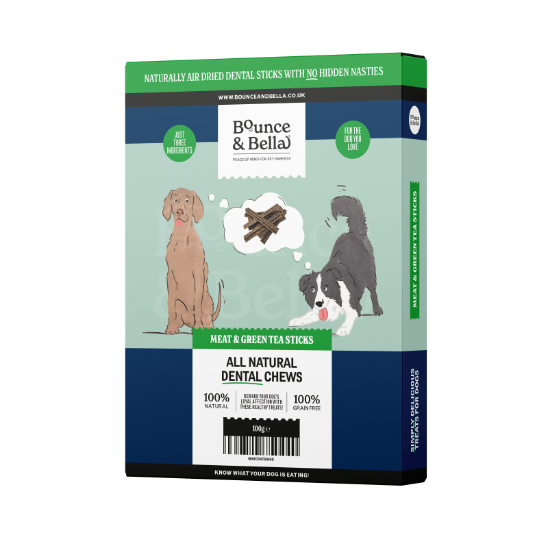Natural Dog Dental Chews - Chicken, Beef and Green Tea