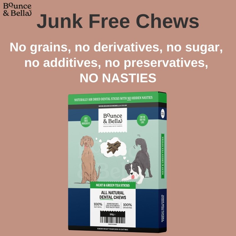 Natural Dog Dental Chews - Chicken, Beef and Green Tea