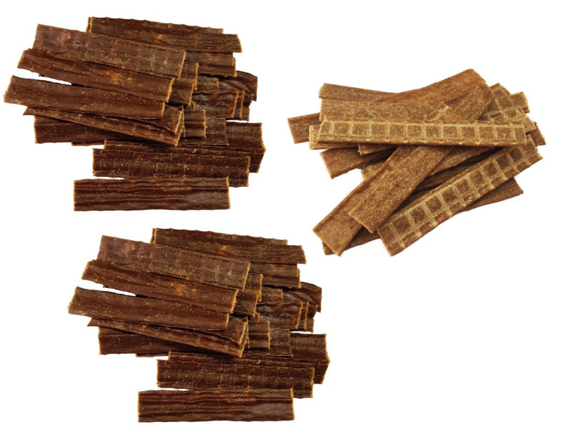 2 packs of beef chews and 1 pack of chicken beef  & pork chews