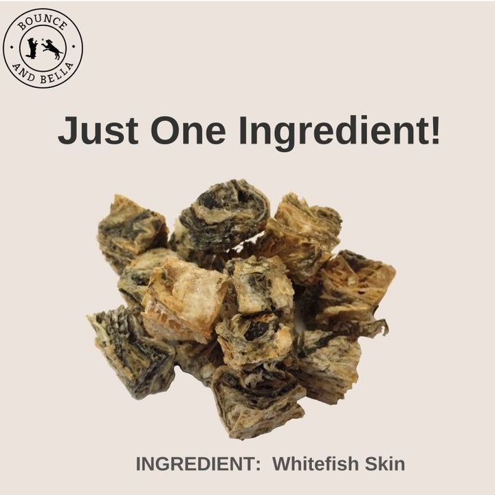 Only Ingredient: Whitefish Skin!