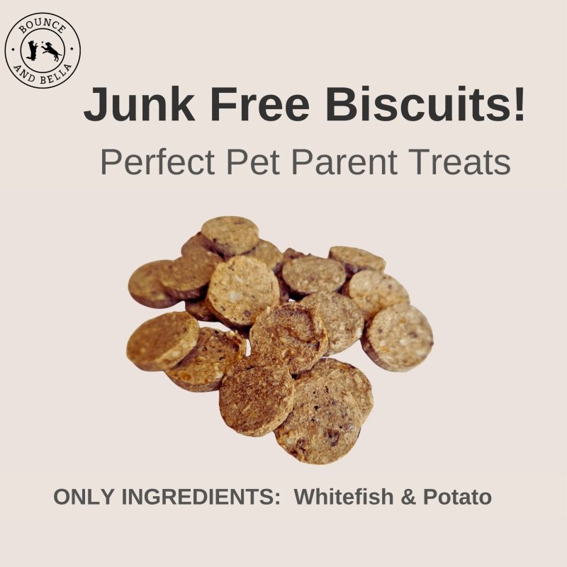 **Discounted Multipack** - 5 Packs for only £29.95 (save £15 on the normal price) - Whitefish and Potato Cookies – Just Two Ingredients  **NEW VERSION**
