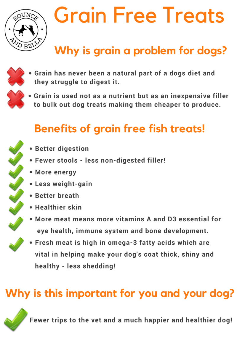 An Infographic detailing why Grain-Free Treats are so healthy.