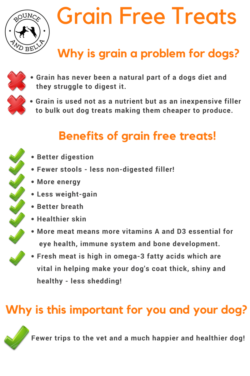 An Infographic detailing why Grain-Free Treats are so healthy