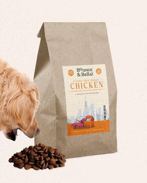 Luxury Free Range Chicken Dog Food Bounce and Bella