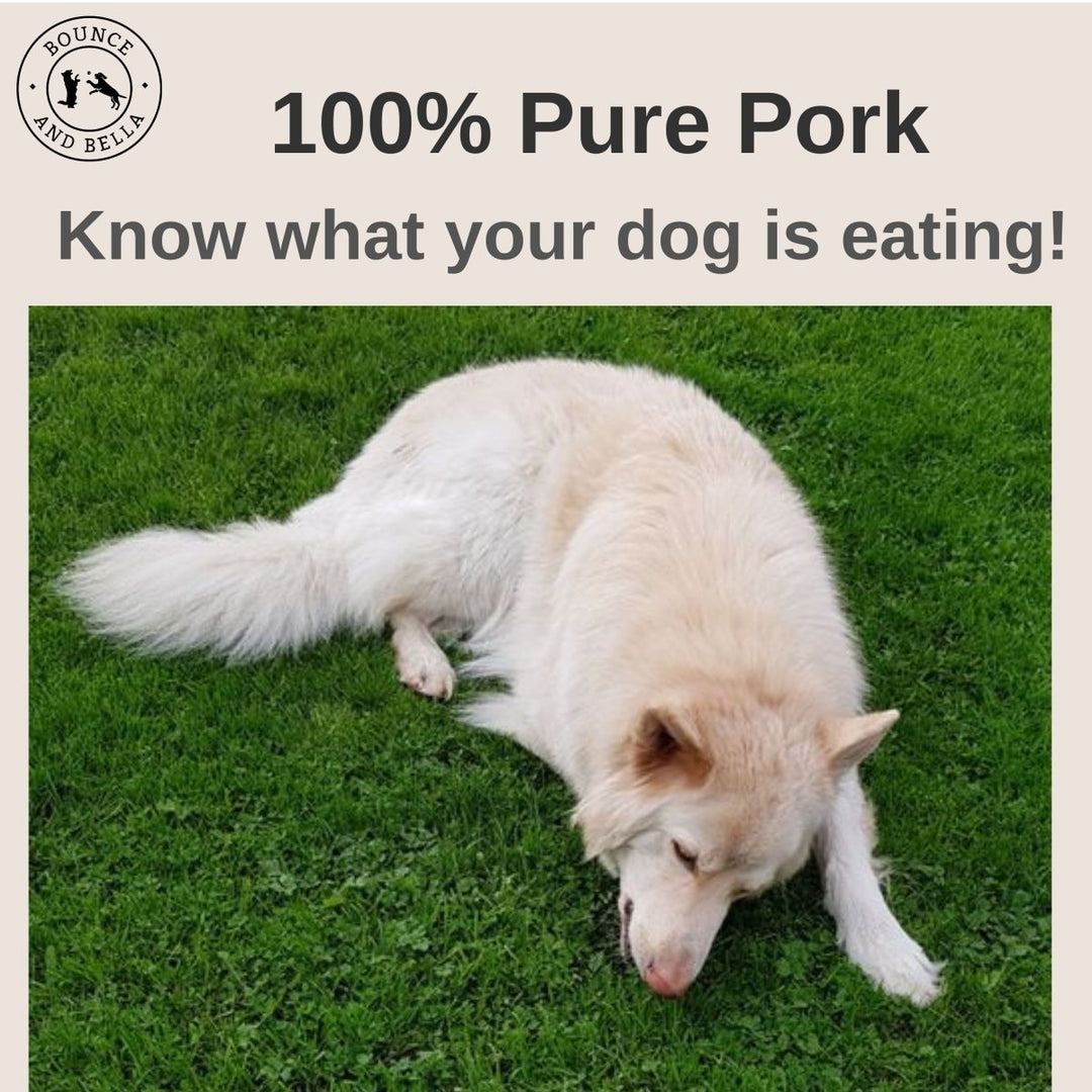 100% Pork! Know what your dog is eating.