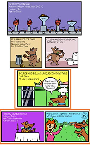 Bounce and Bella Grain-Free Food Comic Strip. 