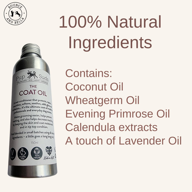 100% natural ingredients The Coat Oil - Conditioner with 100% natural ingredients